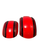 Conjunto Para-Lamas Vermelho Preto Refletivo - Peças Scooter Eletrica