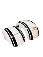 Conjunto Para-lamas Branco e Preto Refletivo - Pe&ccedil;as Scooter Eletrica