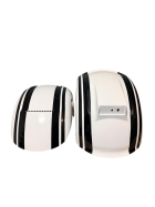 Conjunto Para-lamas Branco e Preto Refletivo - Pe&ccedil;as Scooter Eletrica