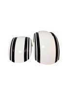Conjunto Para-lamas Branco e Preto Refletivo - Pe&ccedil;as Scooter Eletrica